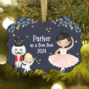 Bon Bon Candy Cupcake Sweet Truffle • Nutcracker Christmas Ornament Personalized Custom Holiday Decor Gift Boy Girl Ballerina Ballet