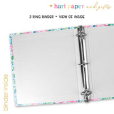 Preppy Flowers & Bows Personalized 2" 3 Ring Binder
