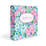 Preppy Flowers & Bows Personalized 2" 3 Ring Binder