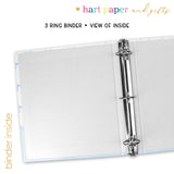 Blue Bow Coquette Personalized 2" 3 Ring Binder