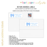 Blue Bow Coquette Thank You Note Card Stationery • Fill in Blank, Lined or Blank Cards