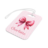 Pink Bow Coquette Luggage Bag Tag