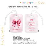Pink Bow Coquette Luggage Bag Tag