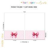 Pink Bow Coquette Personalized 2-Pocket Folder