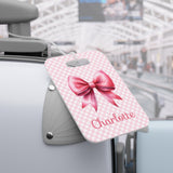Pink Bow Coquette Luggage Bag Tag