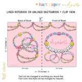 Friendship Bracelet Personalized Notebook or Sketchbook