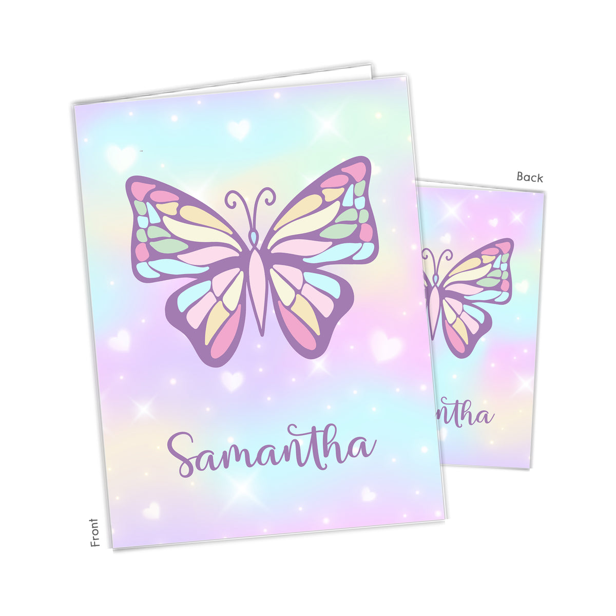 Butterflies Butterfly Personalized Custom 2-Pocket Folder • School Office Supplies