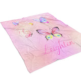 Butterfly Rainbow Minky Blanket Personalized Custom