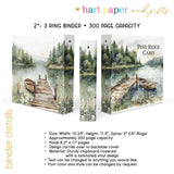 Lake Home House Personalized 2" 3 Ring Binder