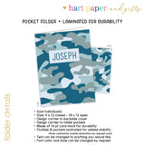 Camo Camouflage Personalized 2-Pocket Folder