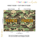 Camo Camouflage Personalized 2-Pocket Folder