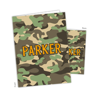 Camo Camouflage Personalized 2-Pocket Folder