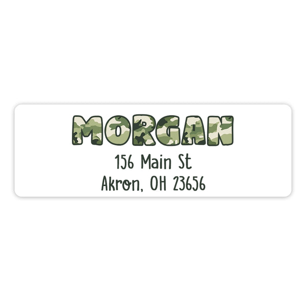 Camouflage Return Address Labels • Self Adhesive Stickers