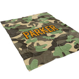 Camo Camouflage Minky Blanket Personalized Custom