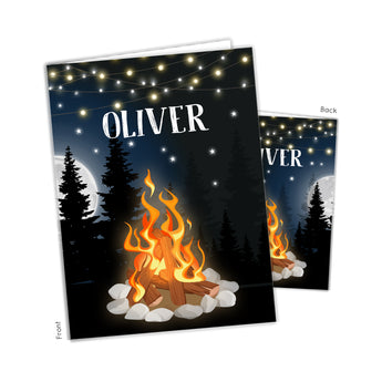 Bonfire Camping Camp Personalized 2-Pocket Folder