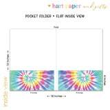Rainbow Tie Dye Camping Camp Personalized 2-Pocket Folder