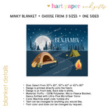 Camping Summer Camp Minky Blanket Personalized Custom