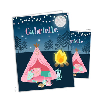 Camping Summer Camp Personalized 2-Pocket Folder