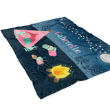 Camping Summer Camp Minky Blanket Personalized Custom