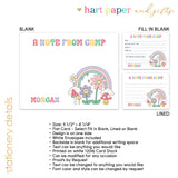 Retro Rainbow Summer Camp Camping Note Cards Stationery • Fill in Blank, Lined or Blank Cards