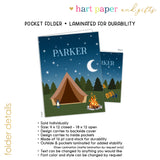 Camping Summer Camp Personalized 2-Pocket Folder