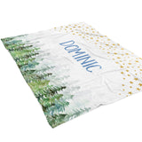 Stars Trees Minky Blanket Personalized Custom