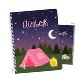 Camping Summer Camp Personalized Notebook or Sketchbook