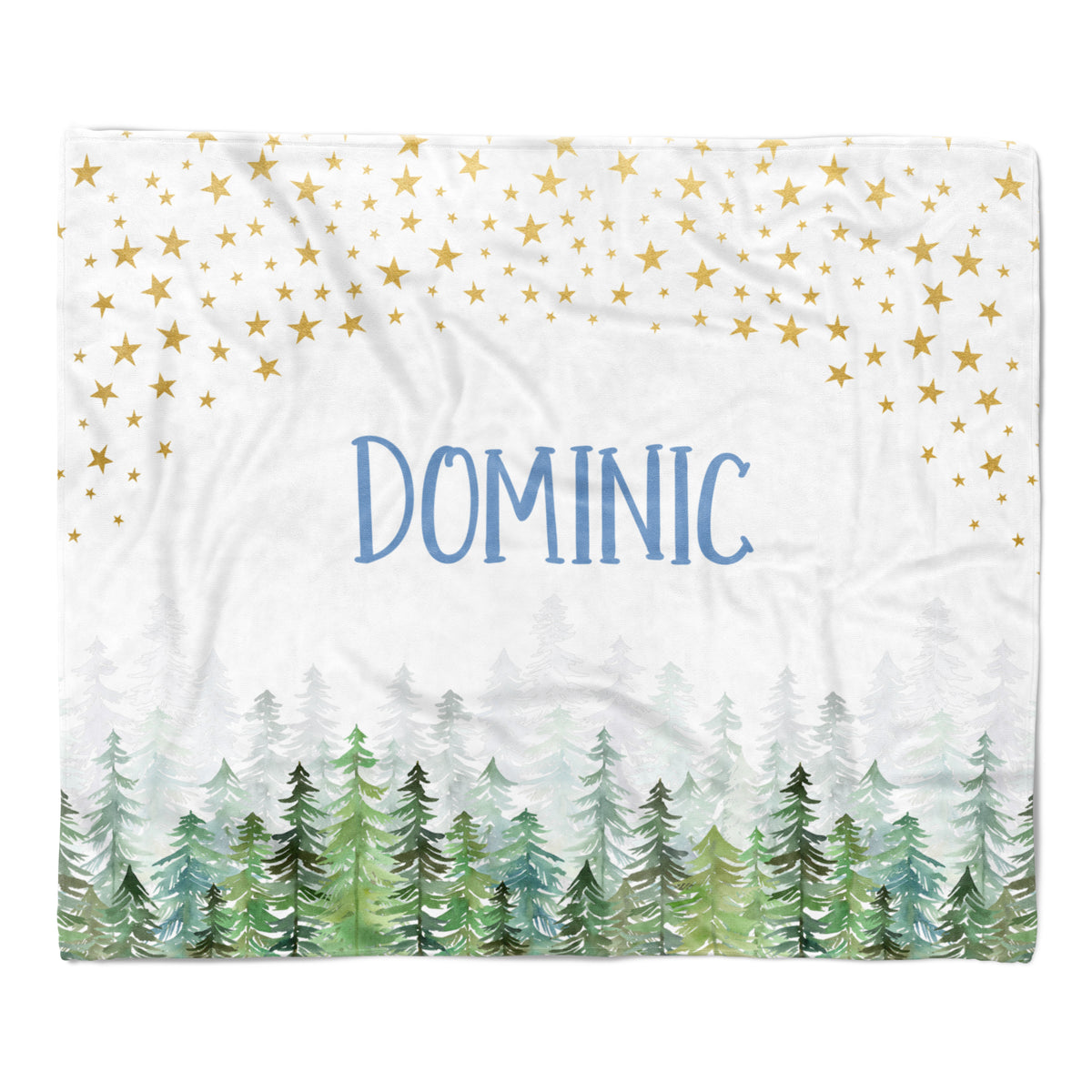 Stars Trees Minky Blanket Personalized Custom