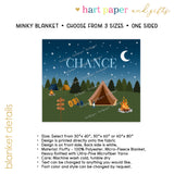 Camping Summer Camp Minky Blanket Personalized Custom