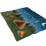 Camping Summer Camp Minky Blanket Personalized Custom