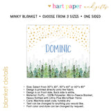 Stars Trees Minky Blanket Personalized Custom