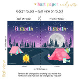 Camping Summer Camp Personalized 2-Pocket Folder