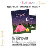 Camping Summer Camp Personalized 2-Pocket Folder