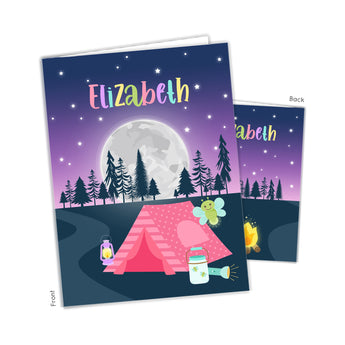 Camping Summer Camp Personalized 2-Pocket Folder