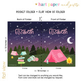 Camping Summer Camp Personalized 2-Pocket Folder