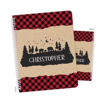 Buffalo Check Bears Personalized Notebook or Sketchbook