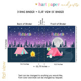Camping Summer Camp Personalized 2" 3 Ring Binder