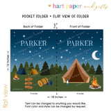 Camping Summer Camp Personalized 2-Pocket Folder
