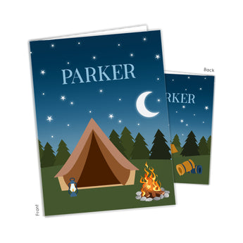 Camping Summer Camp Personalized 2-Pocket Folder
