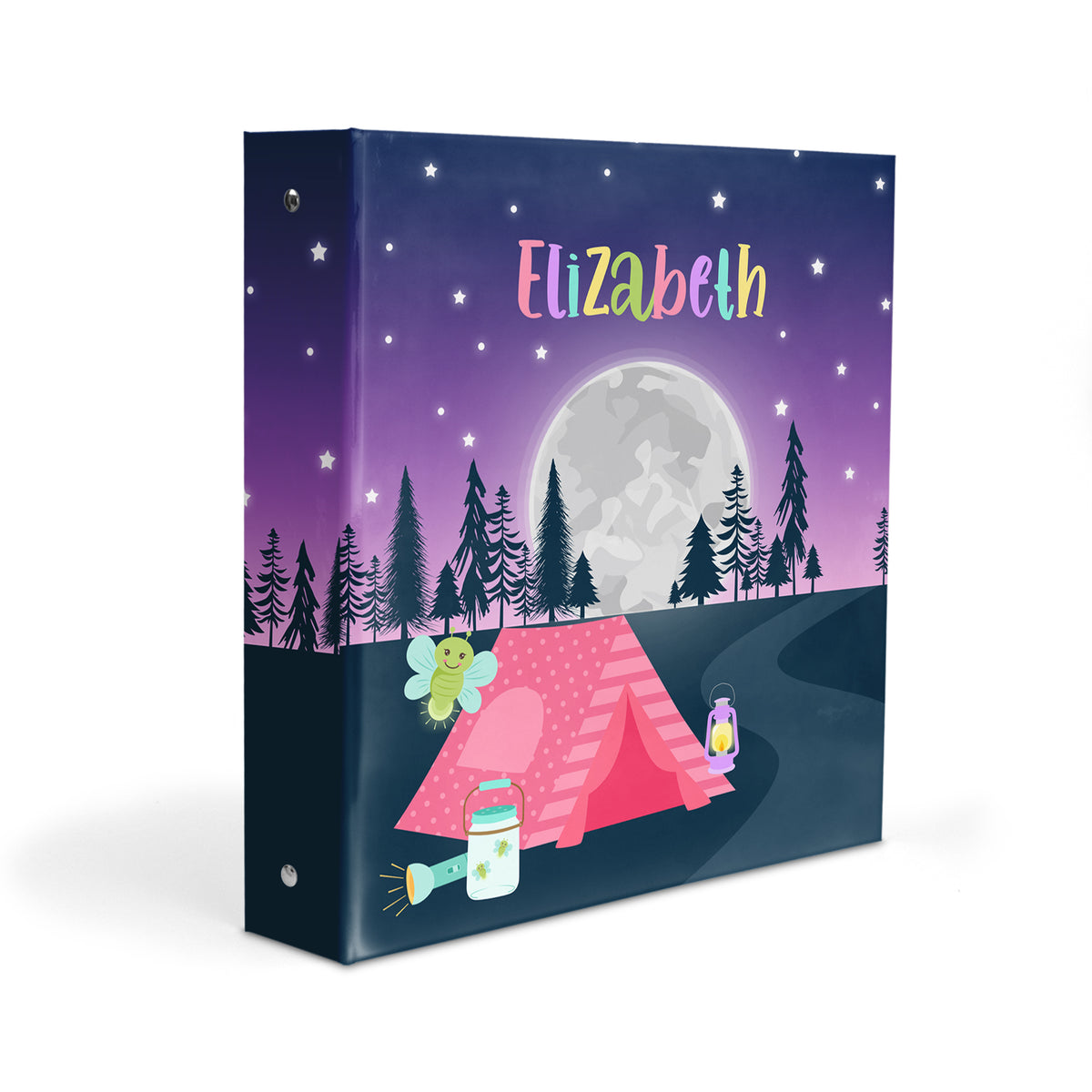 Camping Summer Camp Personalized Custom 2" 3 Ring Binder • School Office Supplies