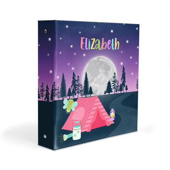 Camping Summer Camp Personalized 2" 3 Ring Binder