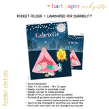 Camping Summer Camp Personalized 2-Pocket Folder