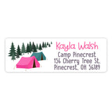 Camping Camp Return Address Labels • Self Adhesive Stickers