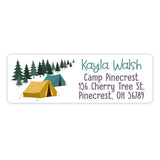 Camping Camp Return Address Labels • Self Adhesive Stickers