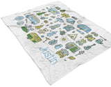 Camping Summer Camp Minky Blanket Personalized Custom