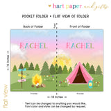 Camping Summer Camp Personalized 2-Pocket Folder