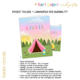 Camping Summer Camp Personalized 2-Pocket Folder