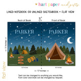 Camping Summer Camp Personalized Notebook or Sketchbook