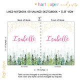 Trees Stars Personalized Notebook or Sketchbook