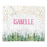 Stars Trees Minky Blanket Personalized Custom